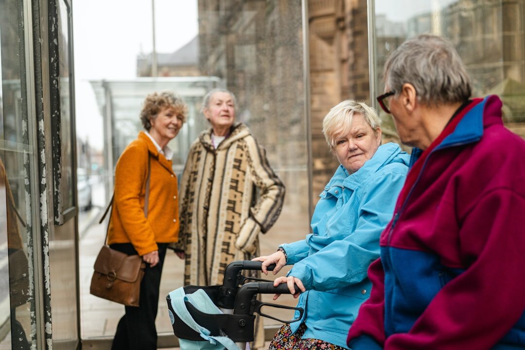 elderly group discussion