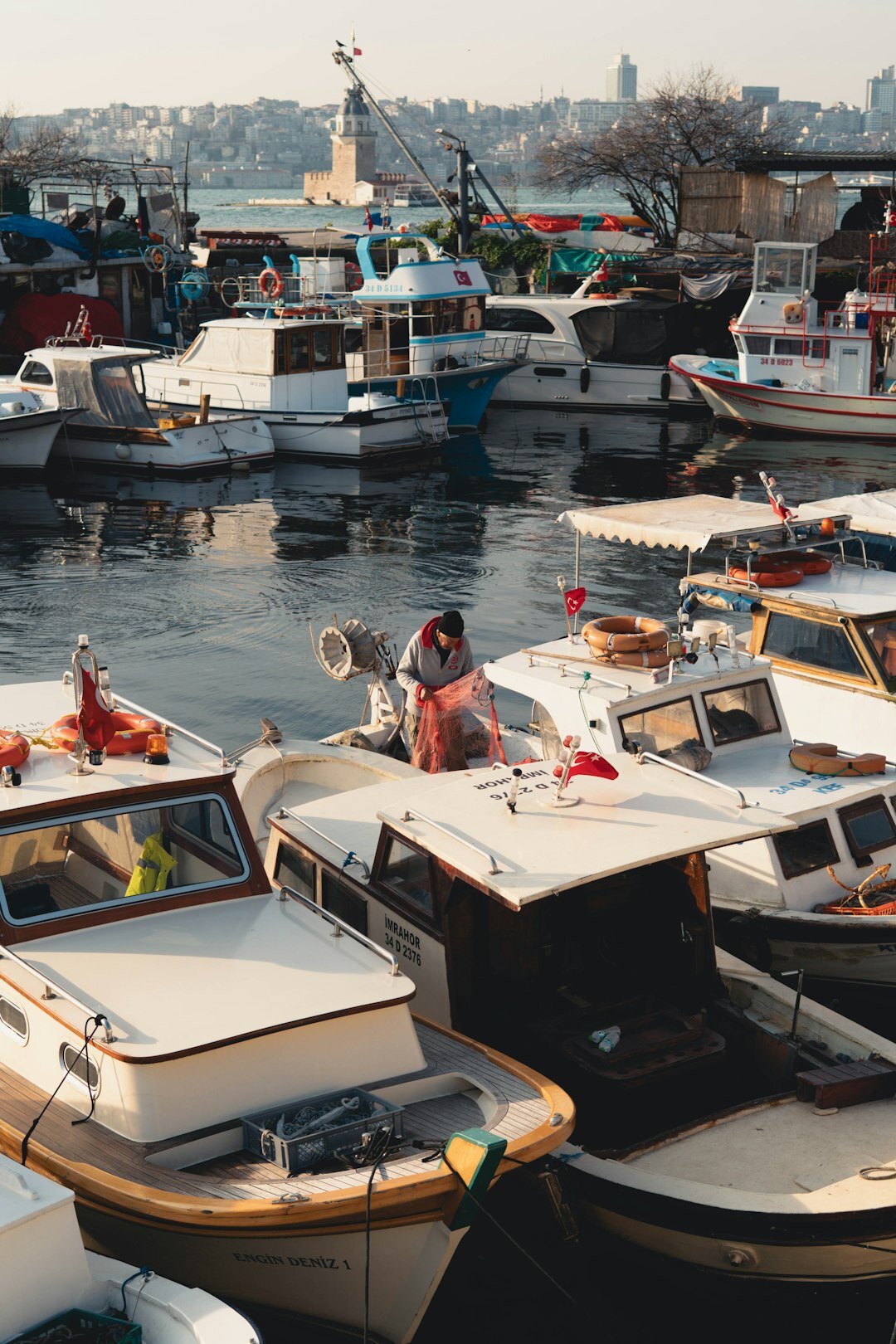 fishermen at harbor